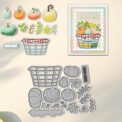 A Basket Of Pumpkins Metal Cutting Dies