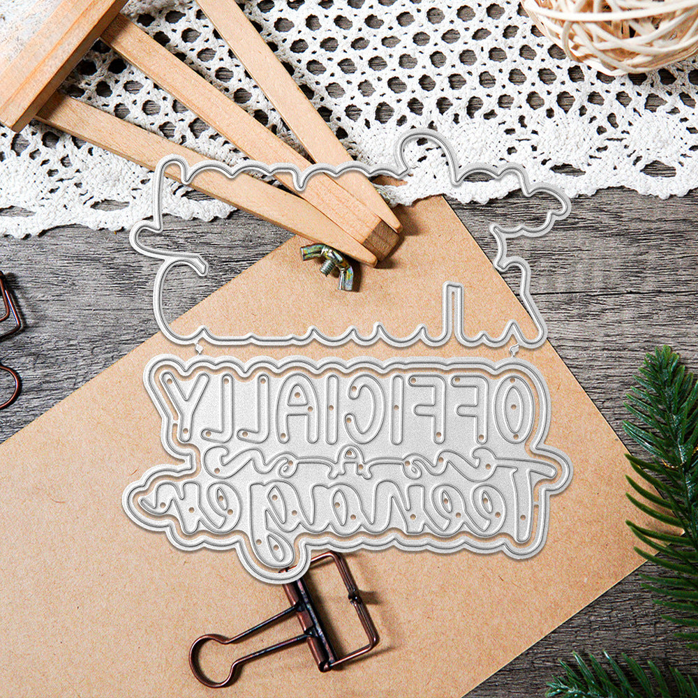 Officially Teenager Words Metal Cutting Dies