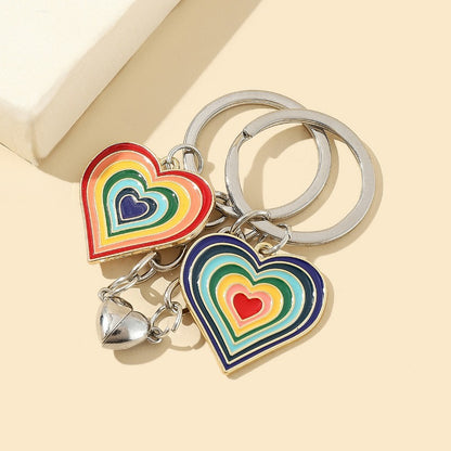 Couple Colorful Love Keychain