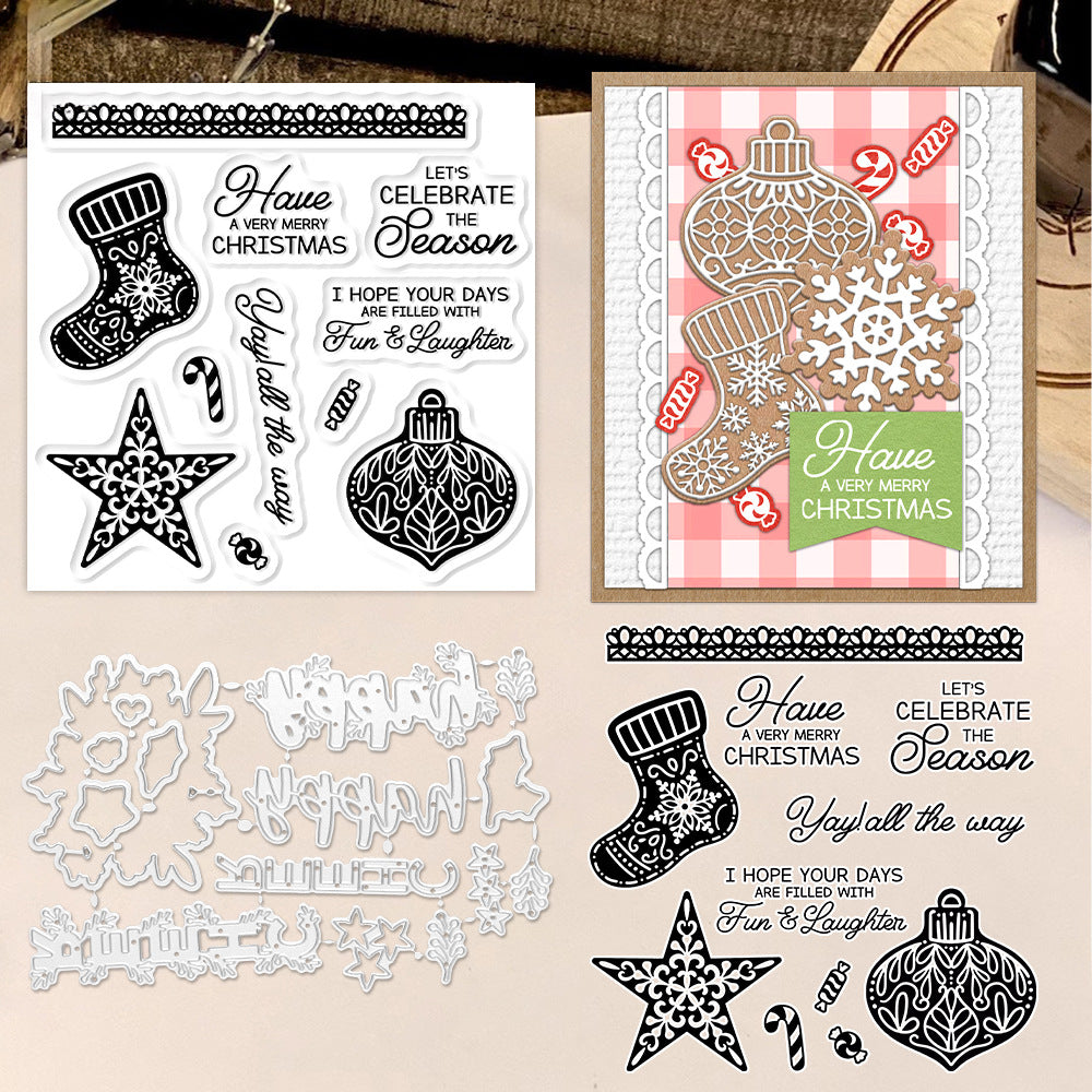 Christmas Elements Dies & Stamps Set