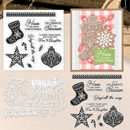Christmas Elements Dies & Stamps Set