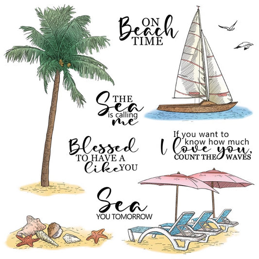 Summer Beach Dies & Stamps Set