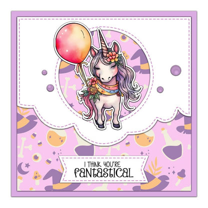 Cartoon Unicorn Dies & Stamps Set