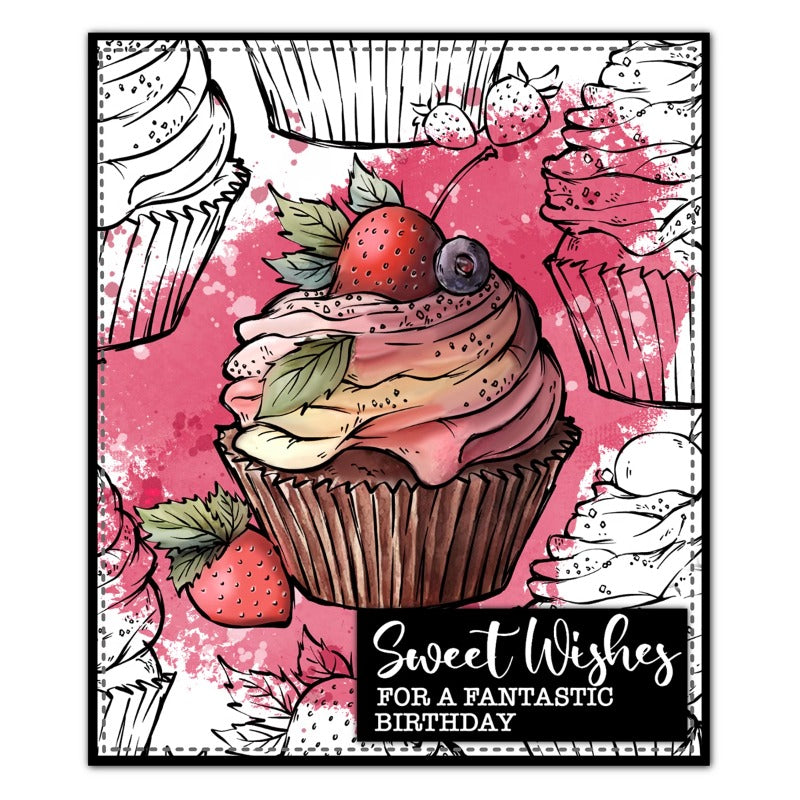 Fruit Cupcakes Dies & Stamps Set