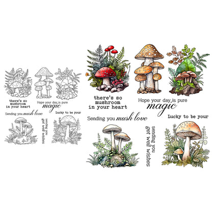 Autumn Mushroom Dies & Stamps Set