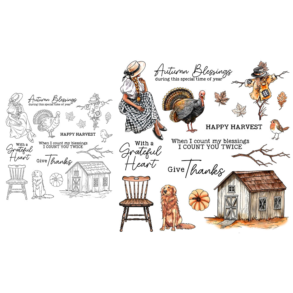 Autumn Blessings Scarecrow Dies & Stamps Set