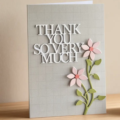 Thank You Card Metal Cutting Dies