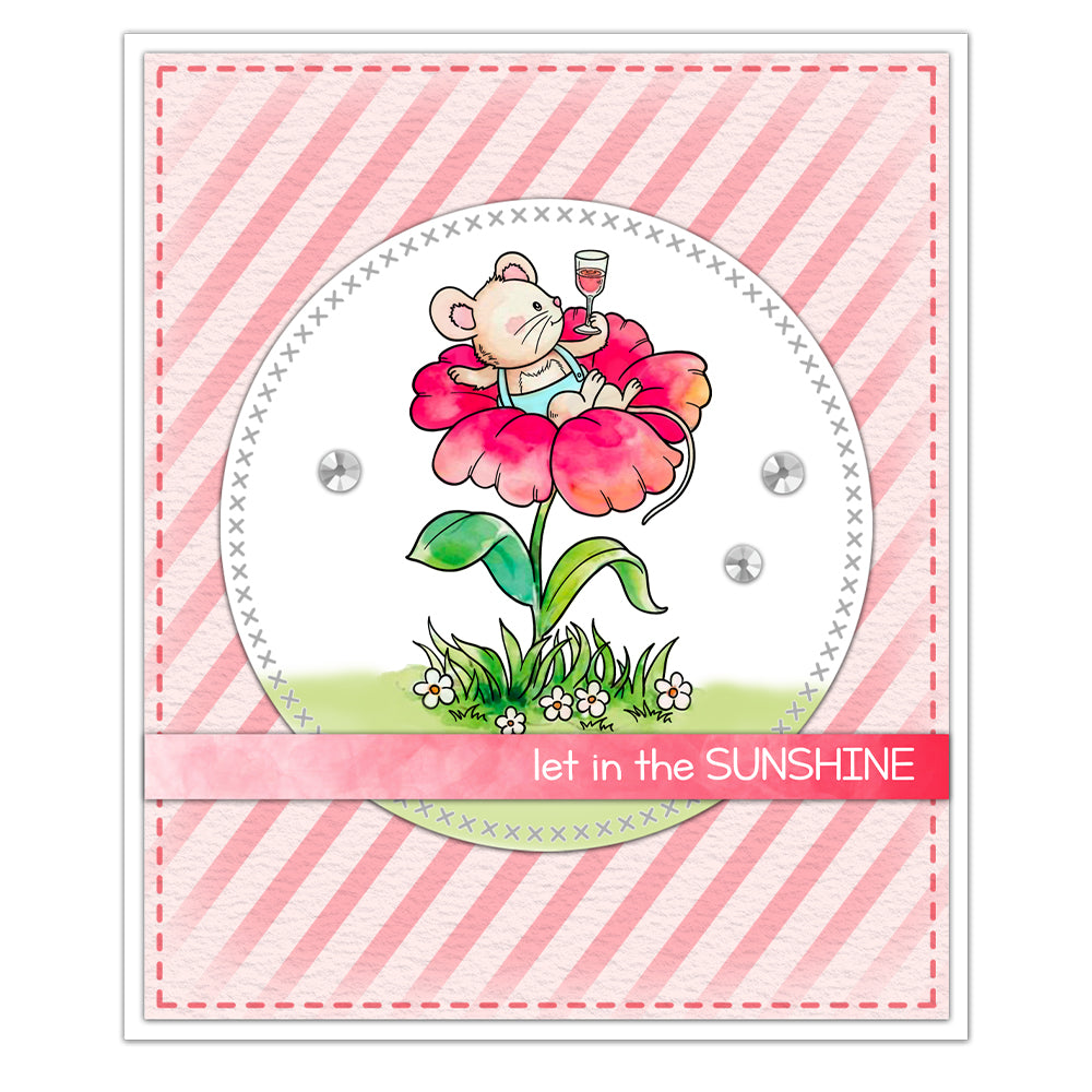 Flowers and Mice Dies & Stamps Set