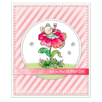 Flowers and Mice Dies & Stamps Set