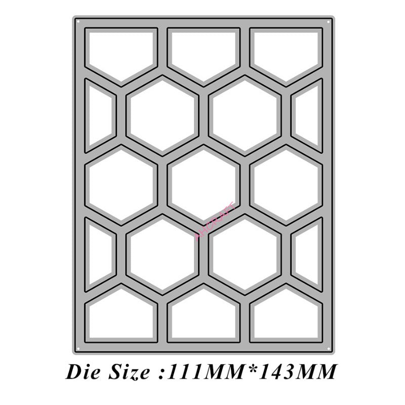 Honeycomb Hollow Background Board Cutting Dies