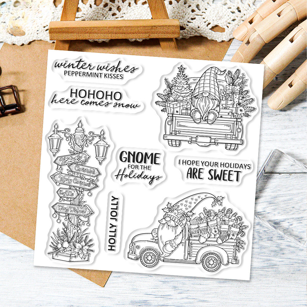 Christmas Gnome Car Dies & Stamps Set