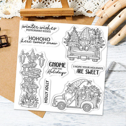 Christmas Gnome Car Dies & Stamps Set