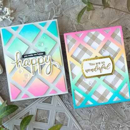 Rhombus Hollow Background Board Cutting Dies