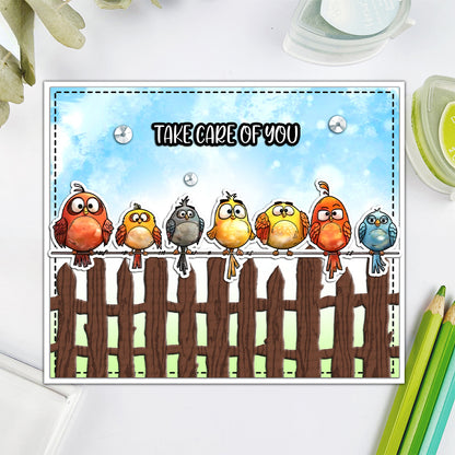 Funny Birds Singing Dies & Stamps Set
