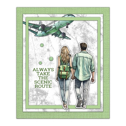 Couple Travel Dies & Stamps Set