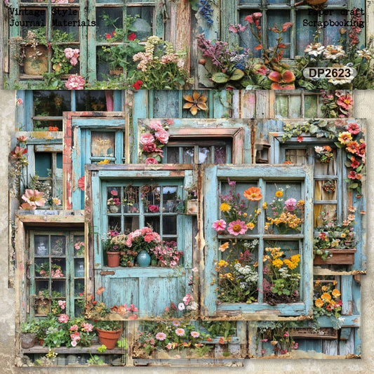 A5 Window Garden Journal Scrapbook Paper