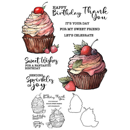 Fruit Cupcakes Dies & Stamps Set