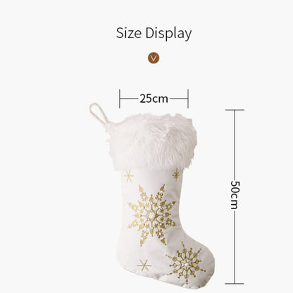 Christmas Pearl Snowflake Christmas Stockings Pendant Decorations