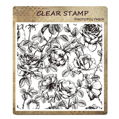 Retro Pattern DIY Scrapbook Clear Stamps