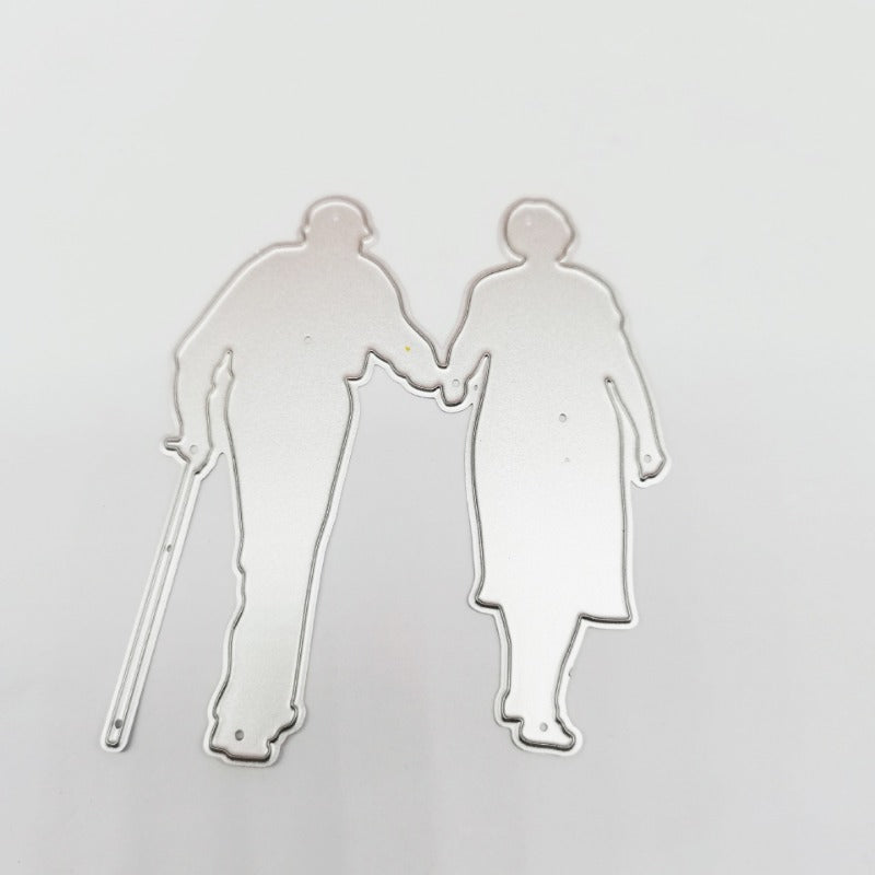 Elderly Couple Walking Metal Cutting Dies