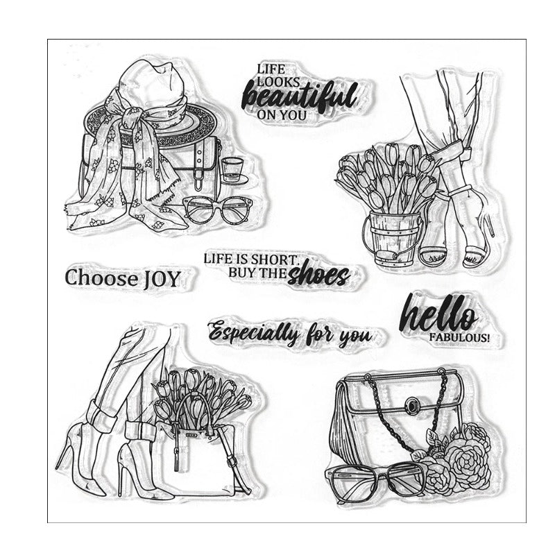 Fashion Lady Dressup Clear Stamps