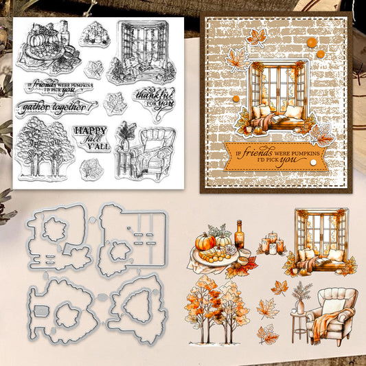 Autumn Vintage Manor Dies & Stamps Set