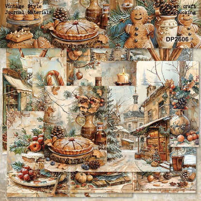 A5 Christmas Bakery Journal Scrapbook Paper