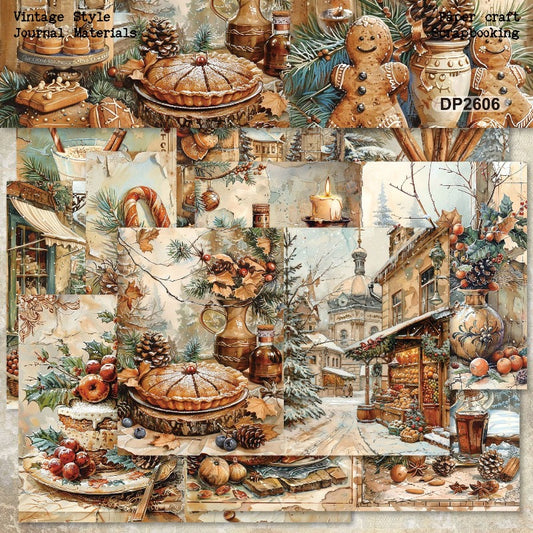 A5 Christmas Bakery Journal Scrapbook Paper
