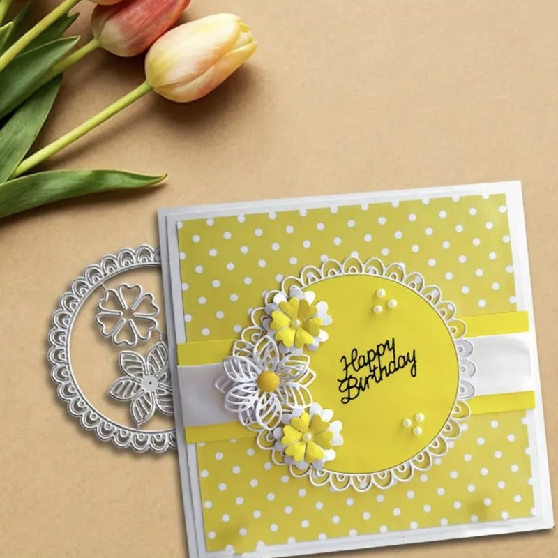 Lace-Trimmed Circle Metal Cutting Dies
