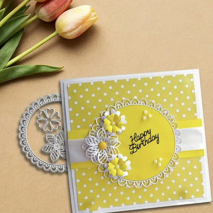 Lace-Trimmed Circle Metal Cutting Dies