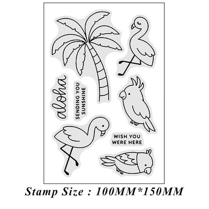 The Flamingo Coconut Tree Dies & Stamps Set