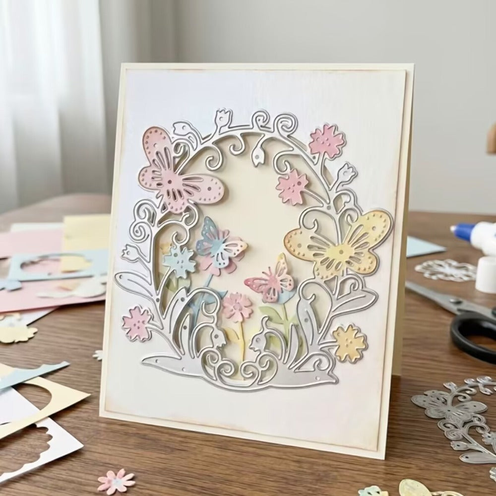 3D Butterfly Flowers Frame Metal Cutting Dies
