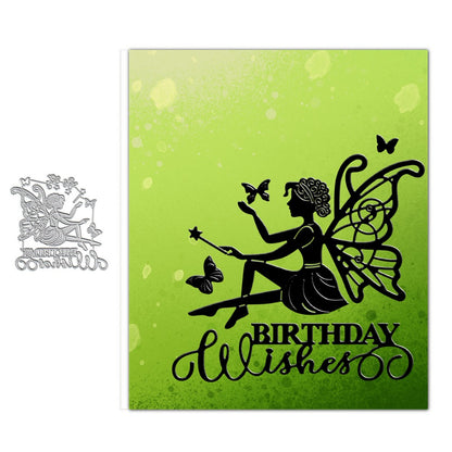 Birthday Wishes Butterfly Elf Fairy Cutting Dies