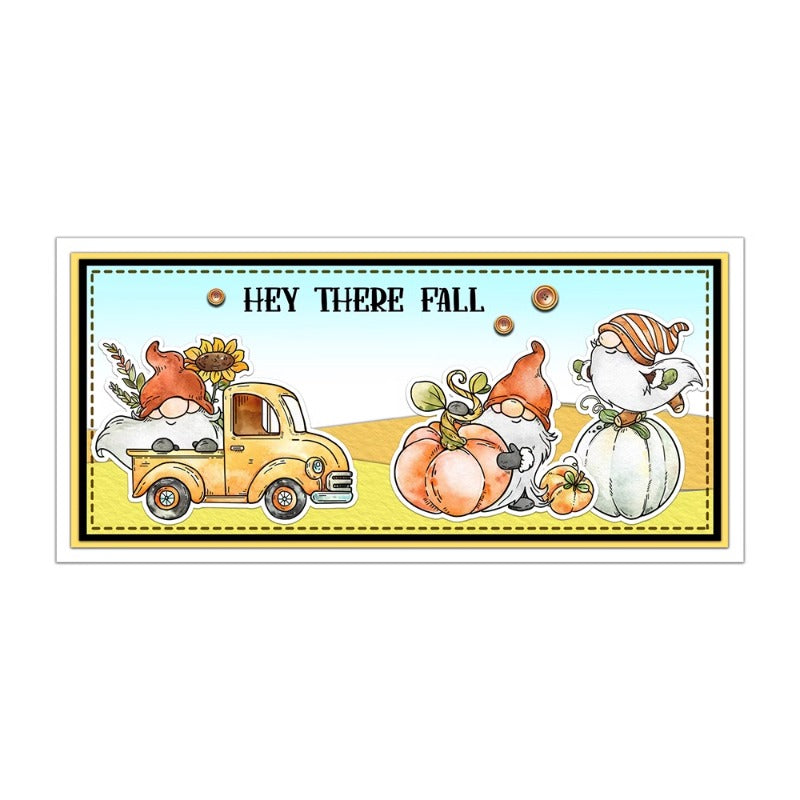 Thanksgiving Gnome Pumpkins Dies & Stamps Set