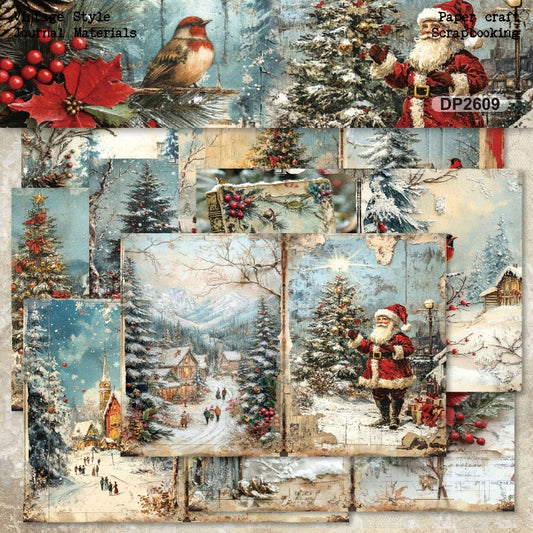 A5 Christmas Theme Journal Scrapbook Paper