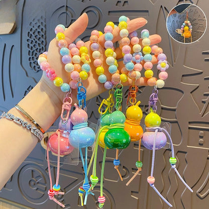 Creative Colorful Beaded Gourd Keychain