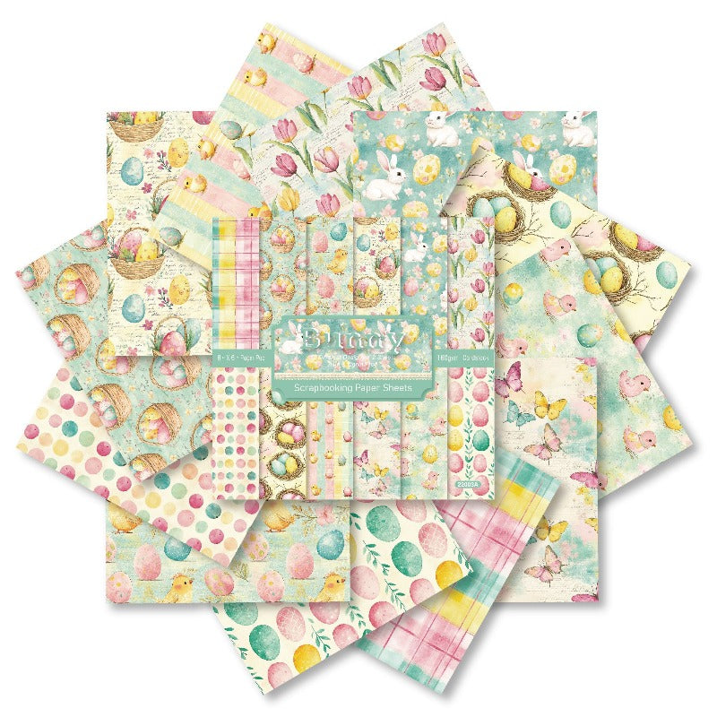 24PCS 6" Bunny Scrapbook Paper & Cardstock