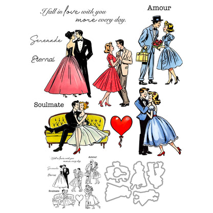 Valentine's Day Theme Dies & Stamps Set