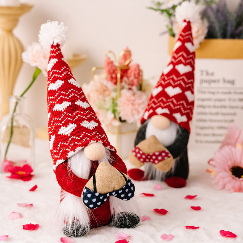 Valentine's Day Gnome Plush Doll Ornaments