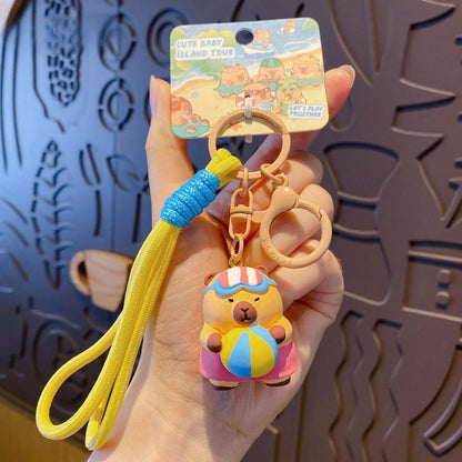 Cute Dolphin Island Vacation Series Keychain