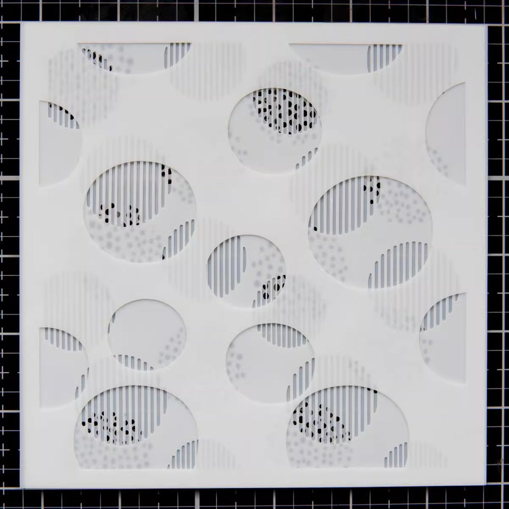 3D Circle Balloon DIY Painting Hollow Stencil