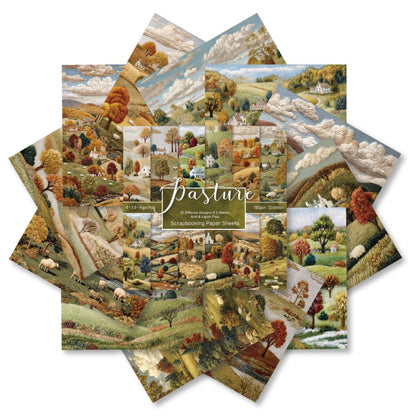 24PCS 6" Pasture Scrapbook Paper & Cardstock