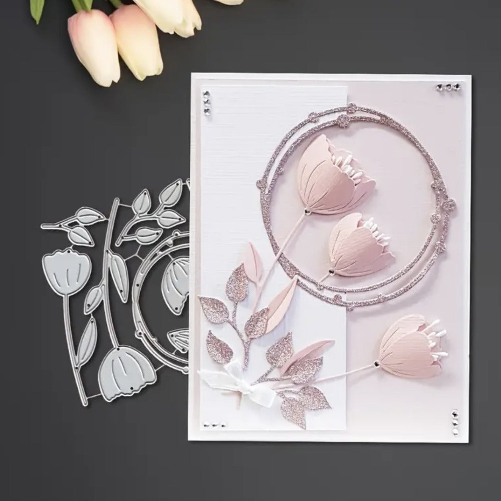 DIY Tulip Wreath Metal Cutting Dies