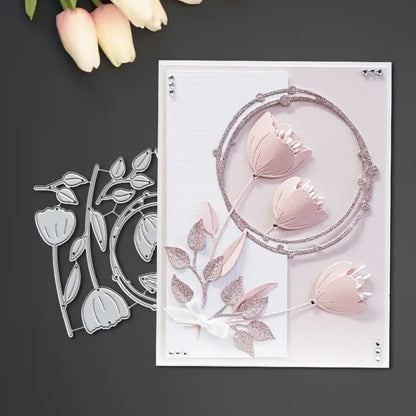 DIY Tulip Wreath Metal Cutting Dies