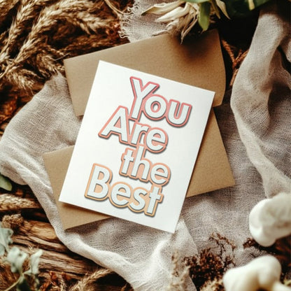 "You Are the Best" Words Metal Cutting Dies