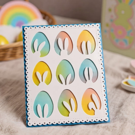 Easter Bunny Ear Eggs Background Board Cutting Dies