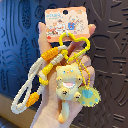 Cute Vitality Cat Doll Keychain
