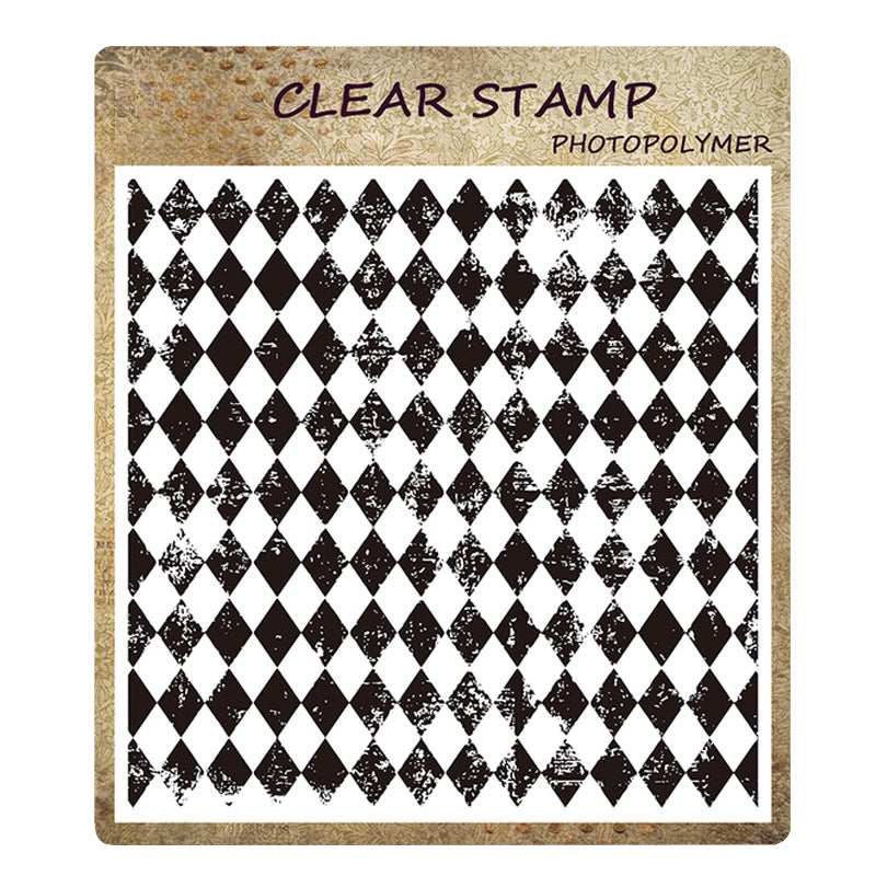 Retro Pattern DIY Scrapbook Clear Stamps