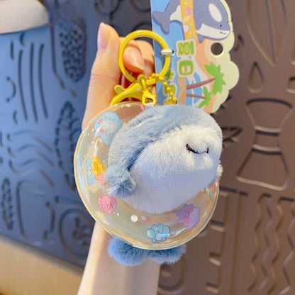 Cute Pet Summer Water Fun Plush Keychain