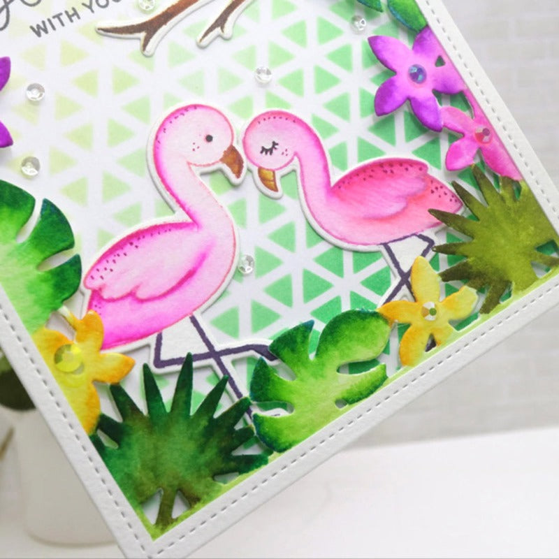 The Flamingo Coconut Tree Dies & Stamps Set